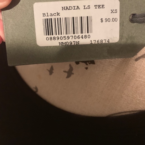 NWT All Saints Black Draped Back Top XS - Picture 6 of 6